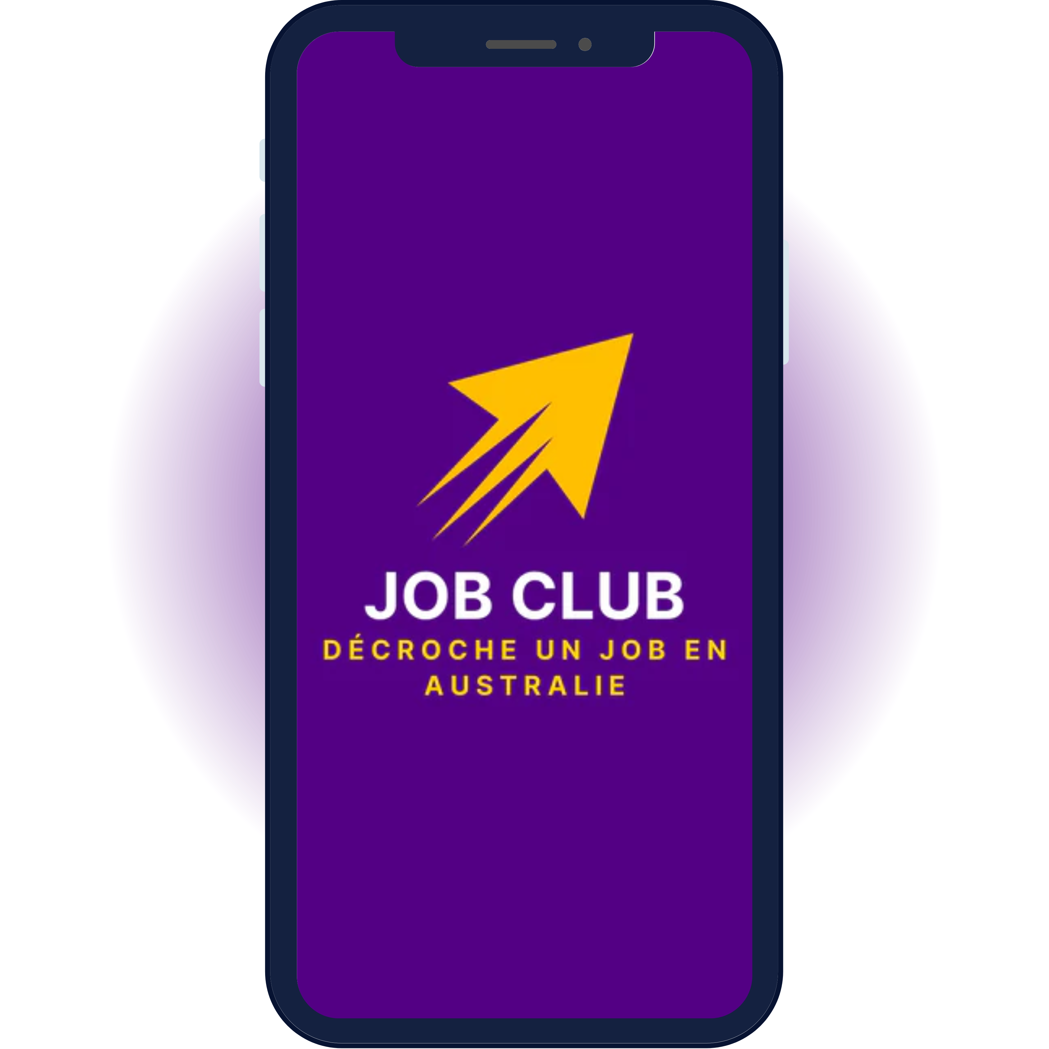 Job Club logo on phone screen